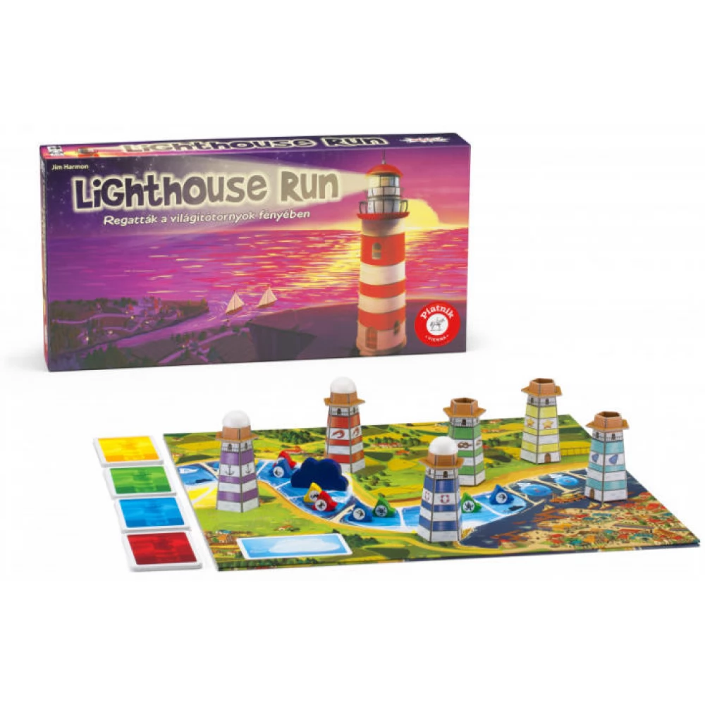 PIATNIK Lighthouse Run: Regatták a világítótornyok fényében társasjáték