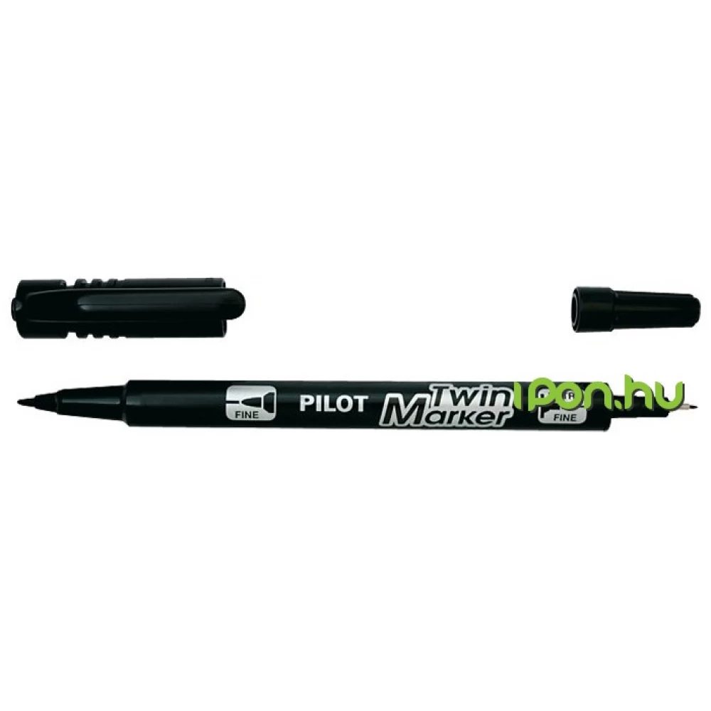 PILOT Alkoholos marker 0.8/2 mm kétvégű Twin fekete