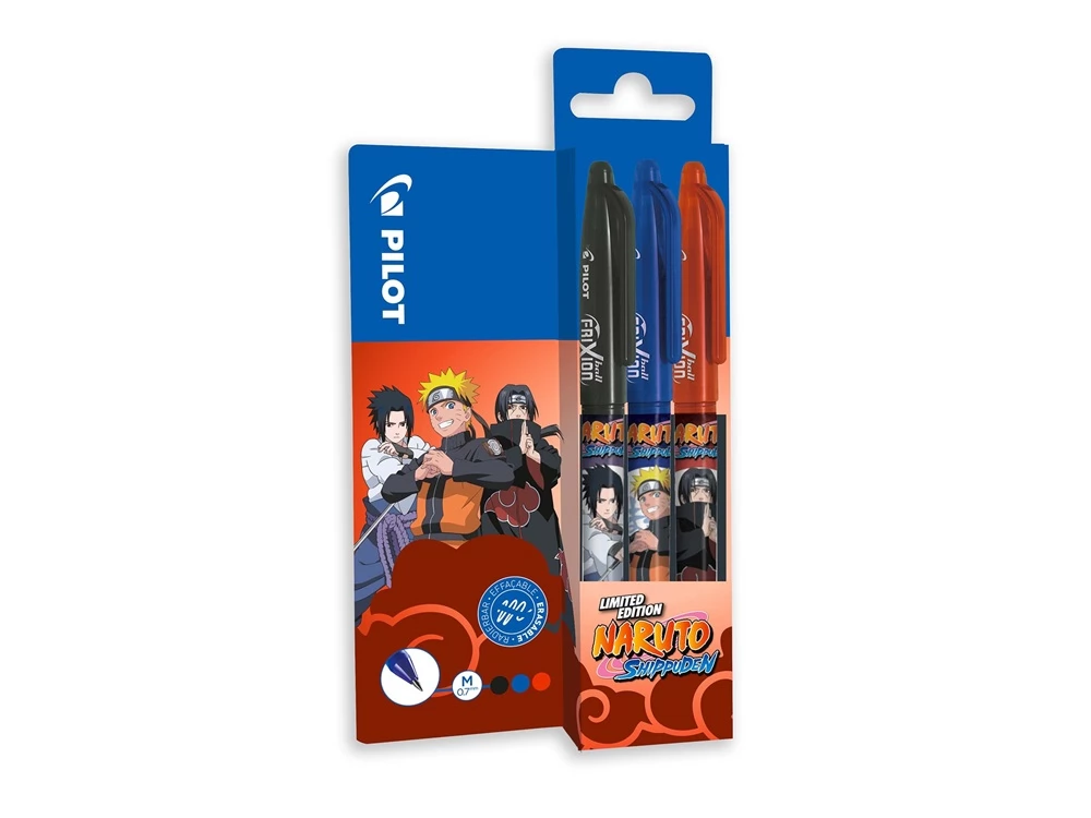 PILOT FriXion Ball NARUTO Limited Edition rollerirón 3 db