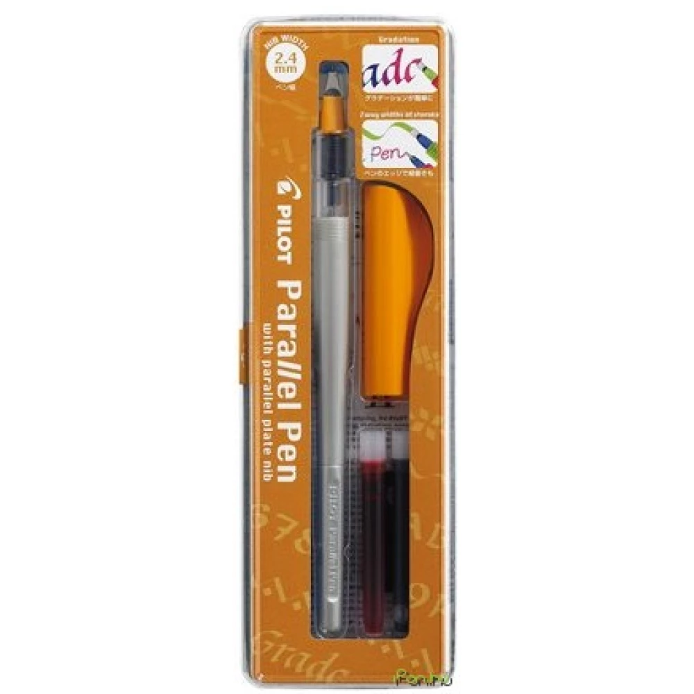 PILOT Töltőtoll 0.5-2.4 mm narancssárga kupak Parallel Pen