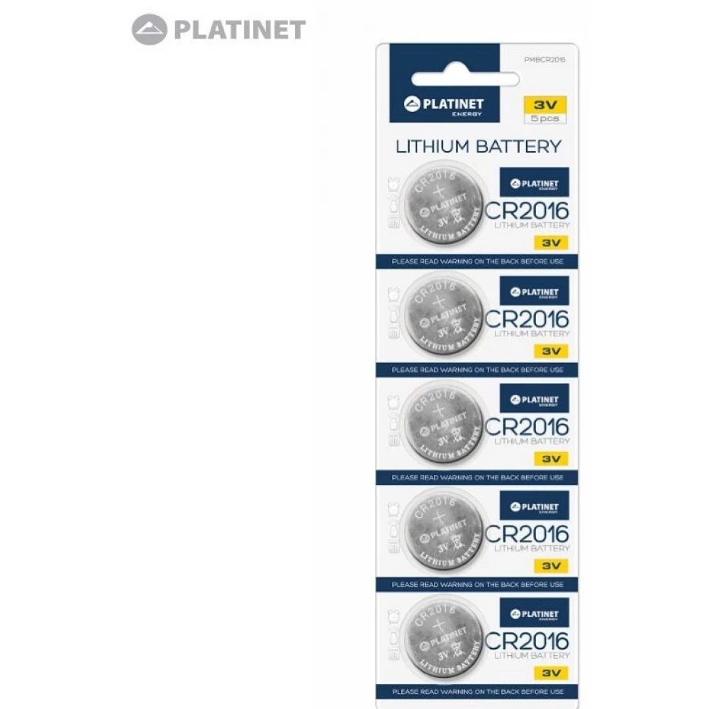 PLATINET Lithium CR2016 gombelem (CR) 5db