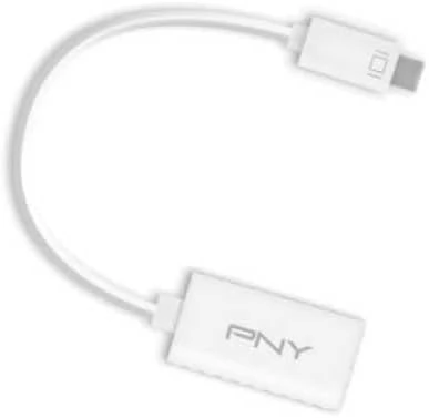 PNY Mini DisplayPort HDMI Átalakító Fehér 10cm QSP-MINIDP/HDMIV2
