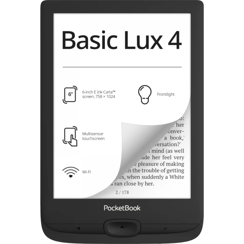 POCKETBOOK Basic Lux 4 6" 8GB Fekete