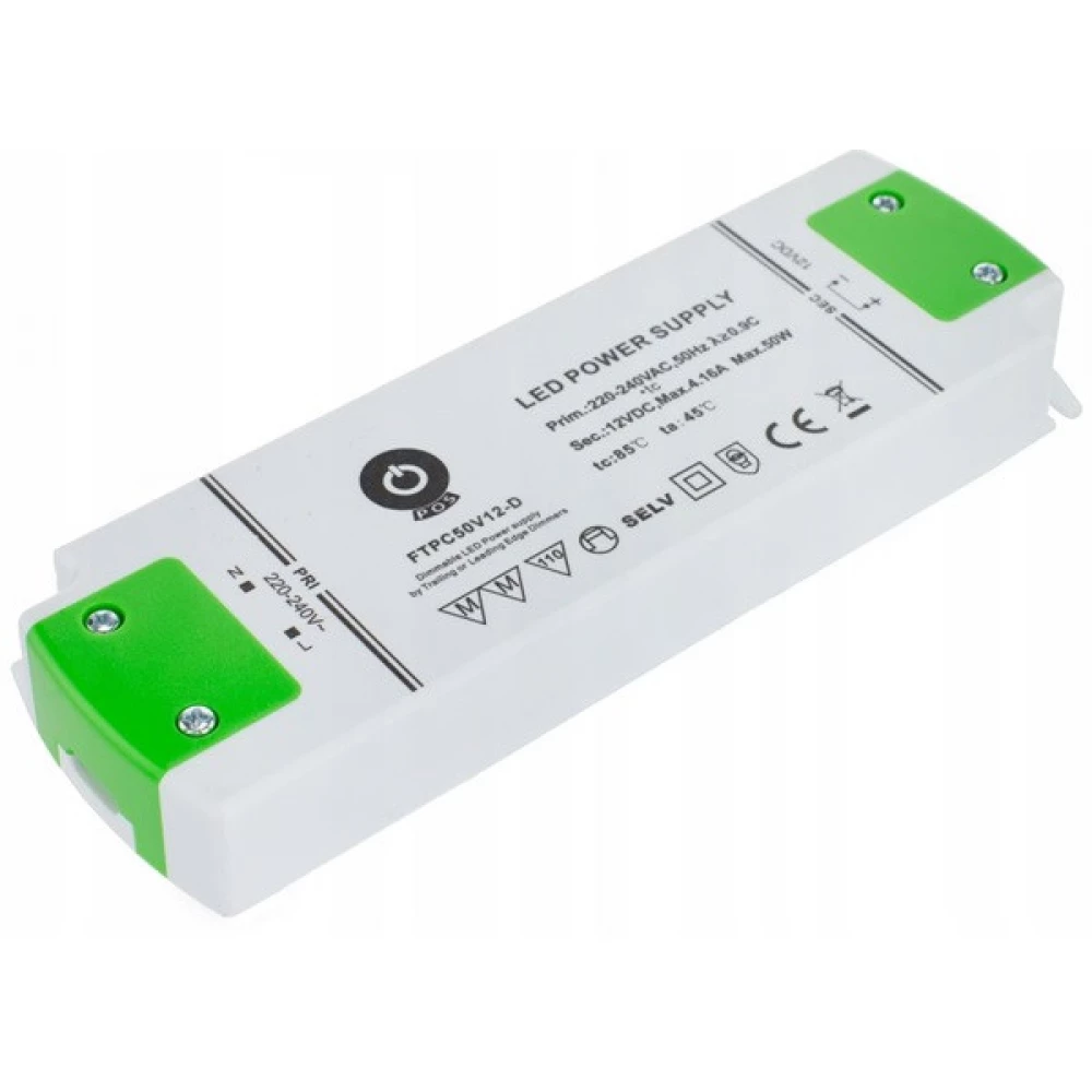 POS POWER FTPC50V12-D 12V/5A 50W IP20 szabályozható LED tápegység