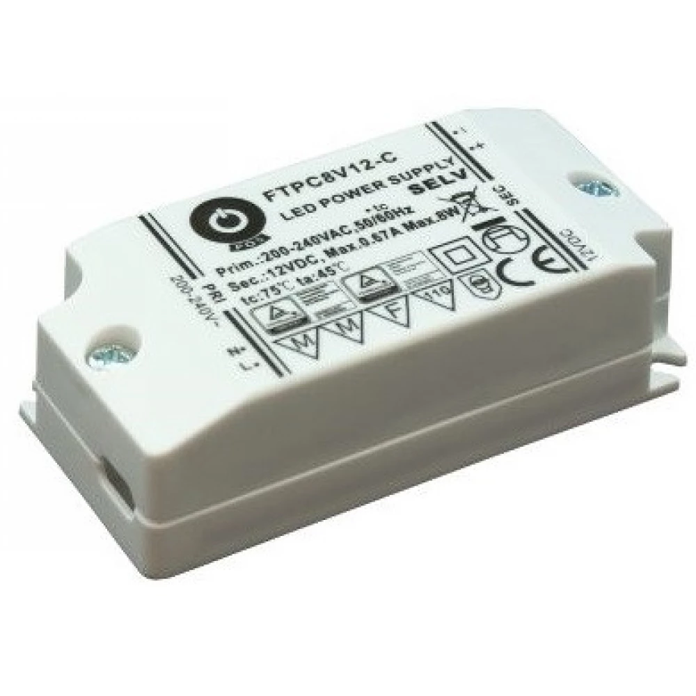 POS POWER FTPC8V12-C 12V/0.67A 8W IP20 LED tápegység
