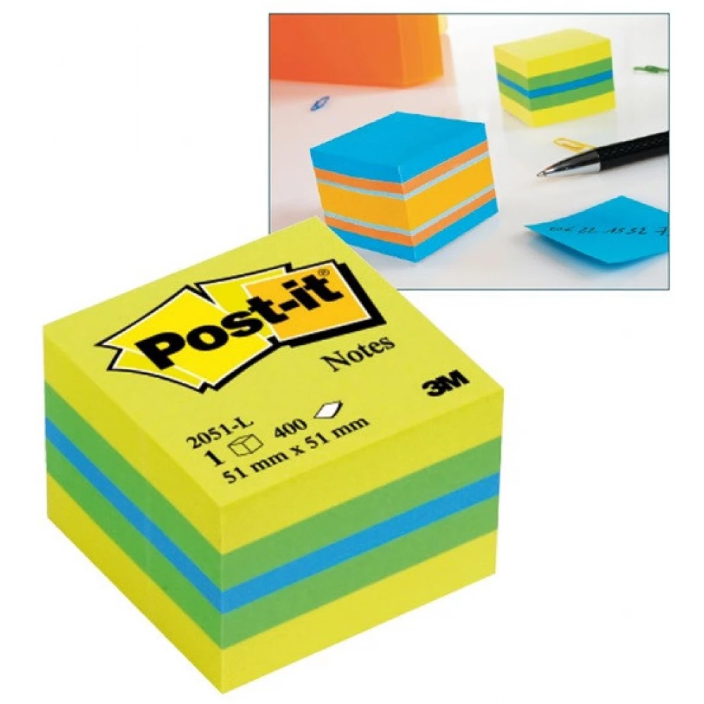 Post-it 2051-L 51x51mm mini öntapadós kockatömb citromsárga