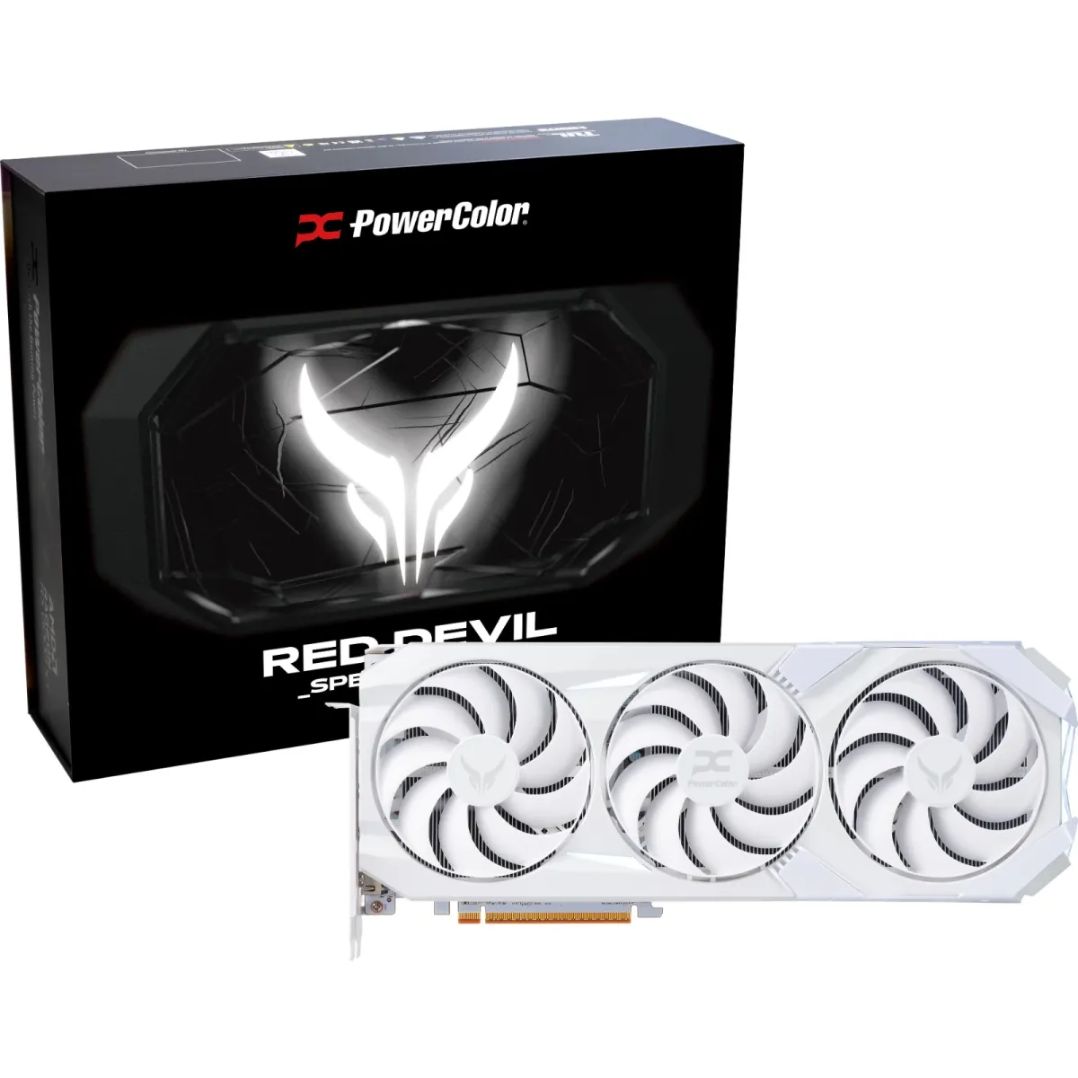 POWERCOLOR RX9070XT 16G-E/OC/WHITE Radeon RX 9070 XT 16GB GDDR6 Red Devil Spectral White PCIE