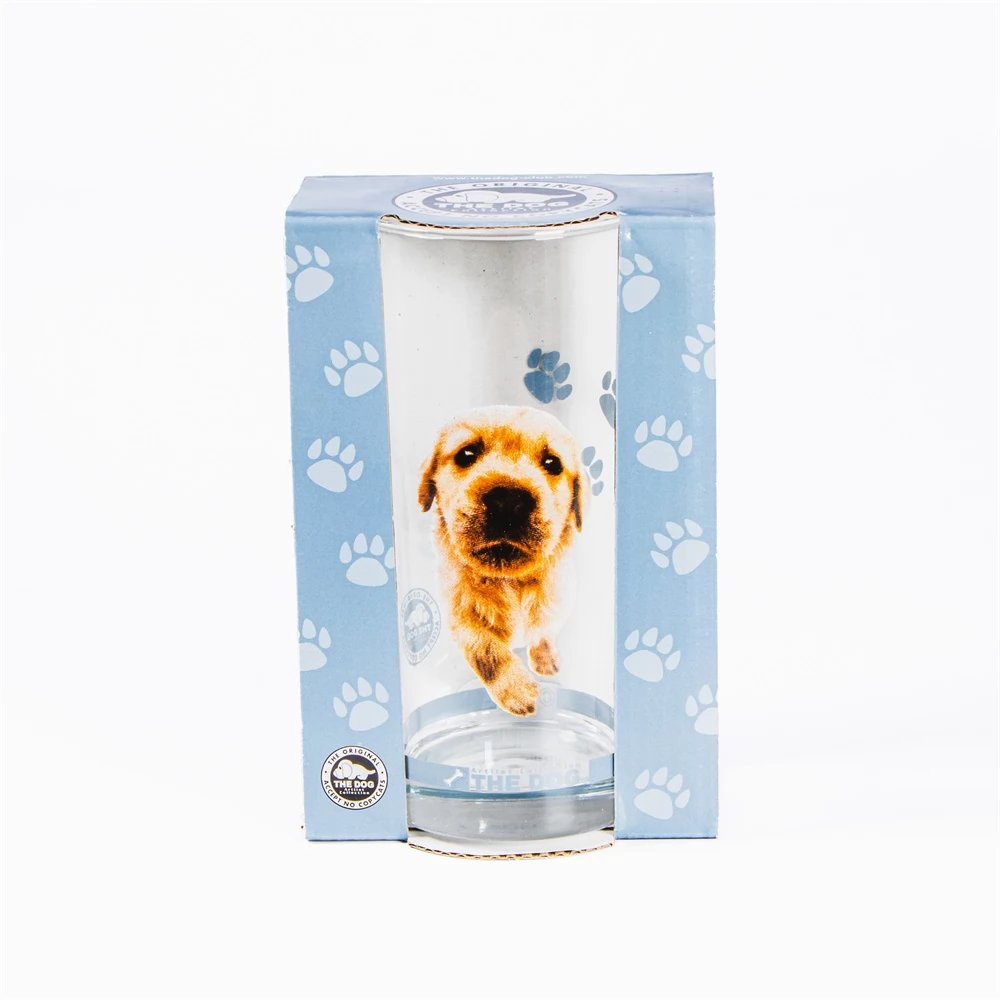 PRC 04327 Üditős pohár Golden Retriever mintás