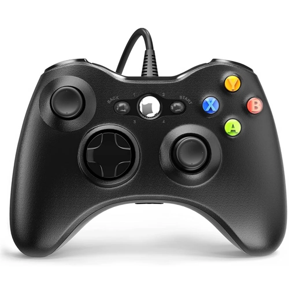 PRC Vezetékes Xbox 360/PC fekete kontroller