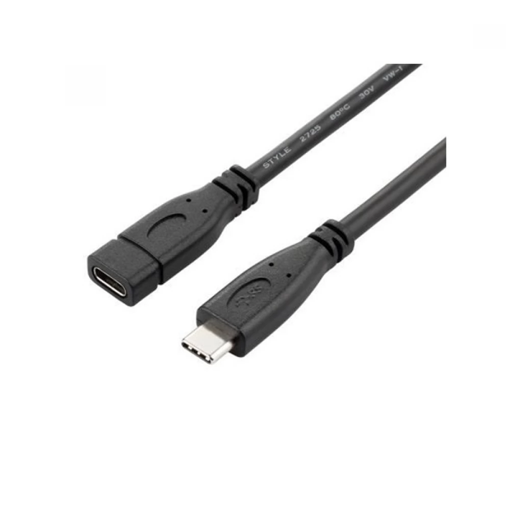 PREMIUMCORD USB 3.1 Type C Hosszabbító Fekete 1.5m KU31MFA015