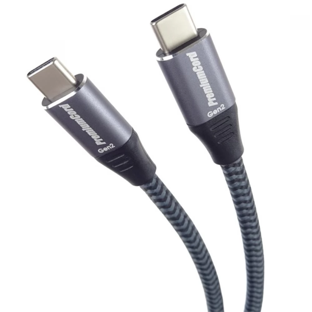 PREMIUMCORD USB 3.2 Type C Összekötő Fekete-Szürke 1m KU31CR1