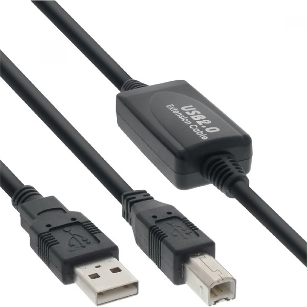 PREMIUMCORD USB Összekötő Fekete 20m KU2REP20AB