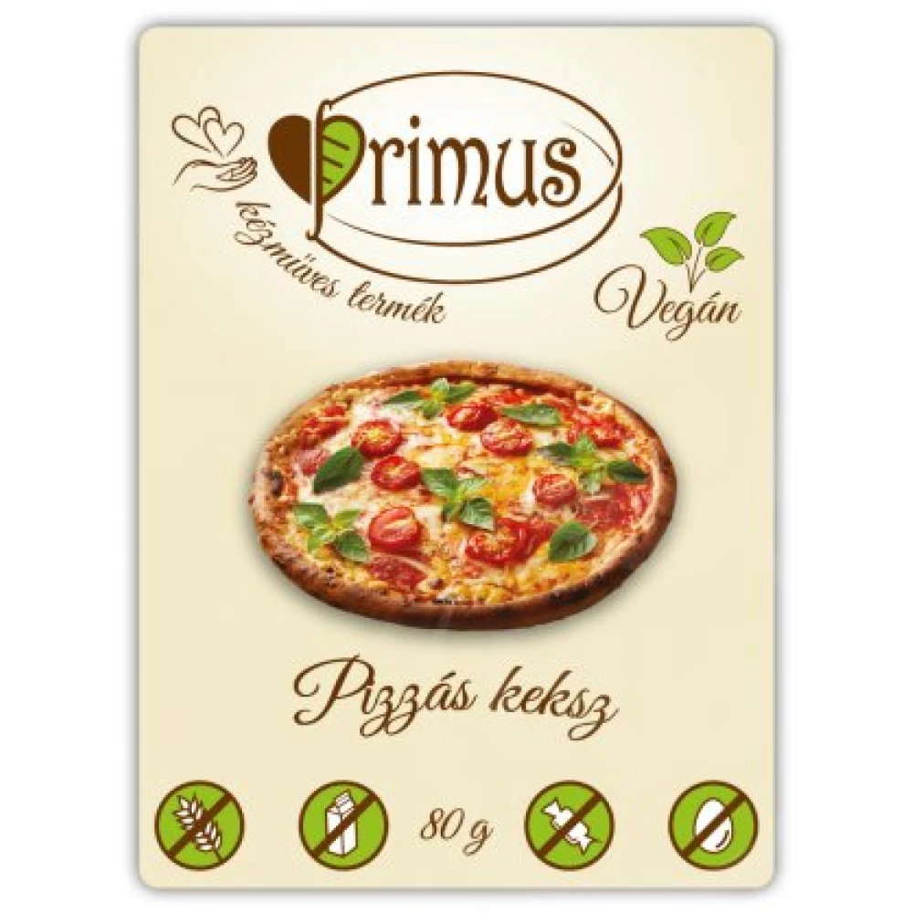 Primus vegán pizzás keksz 80 g