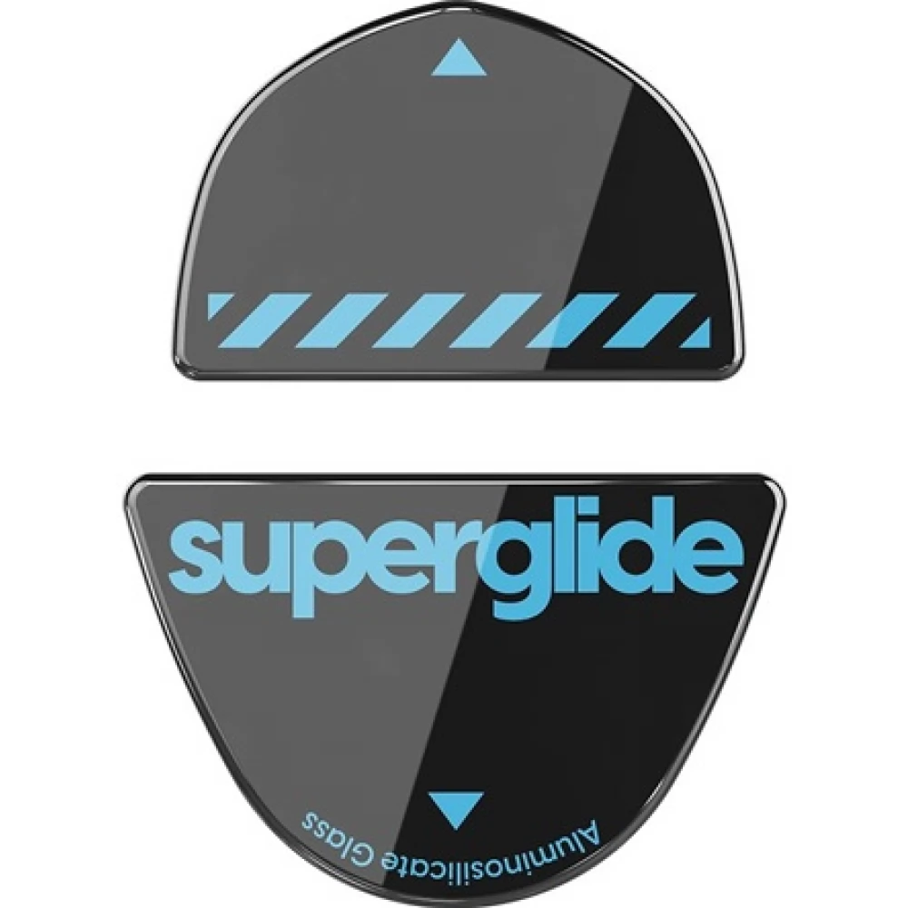 PULSAR GAMER Superglide Glass Skates for Logitech G303 Shroud Edition fekete
