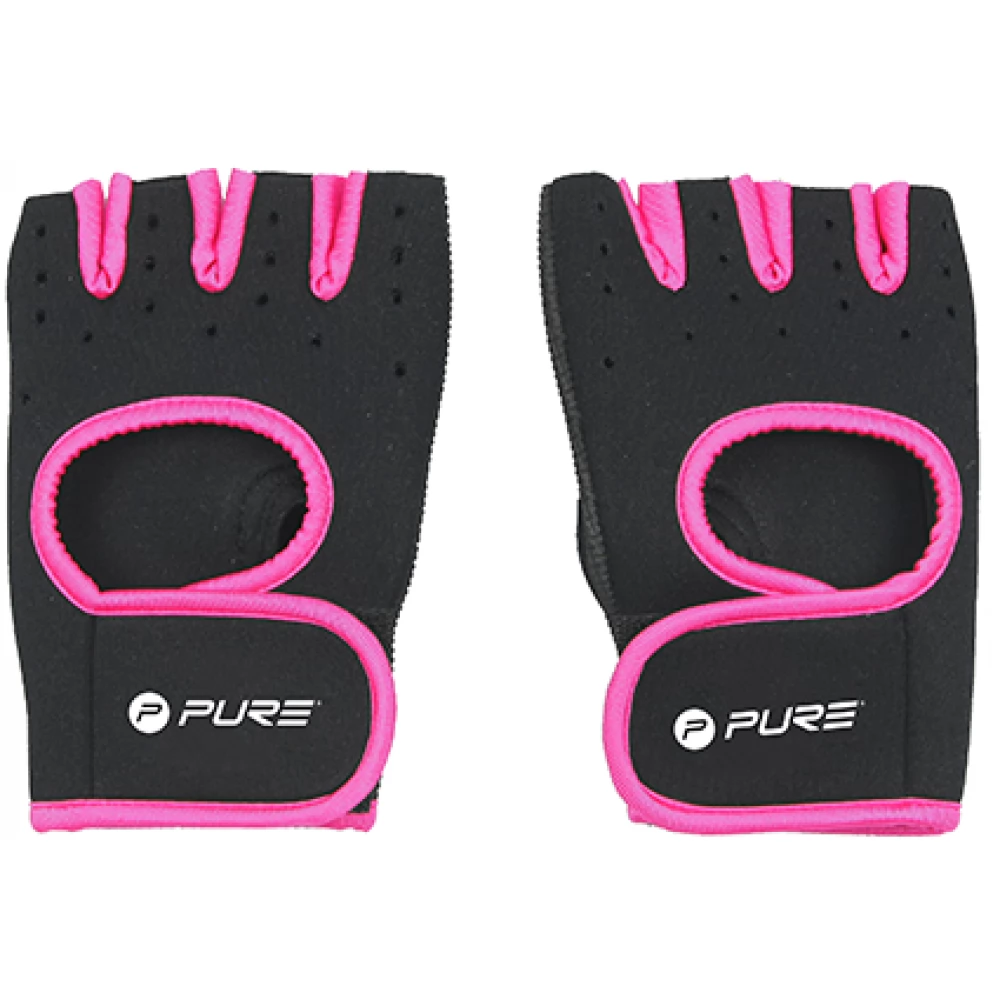 PURE2IMPROVE P2I800070 Női fitneszkesztyű S/M méret fekete / rózsaszín