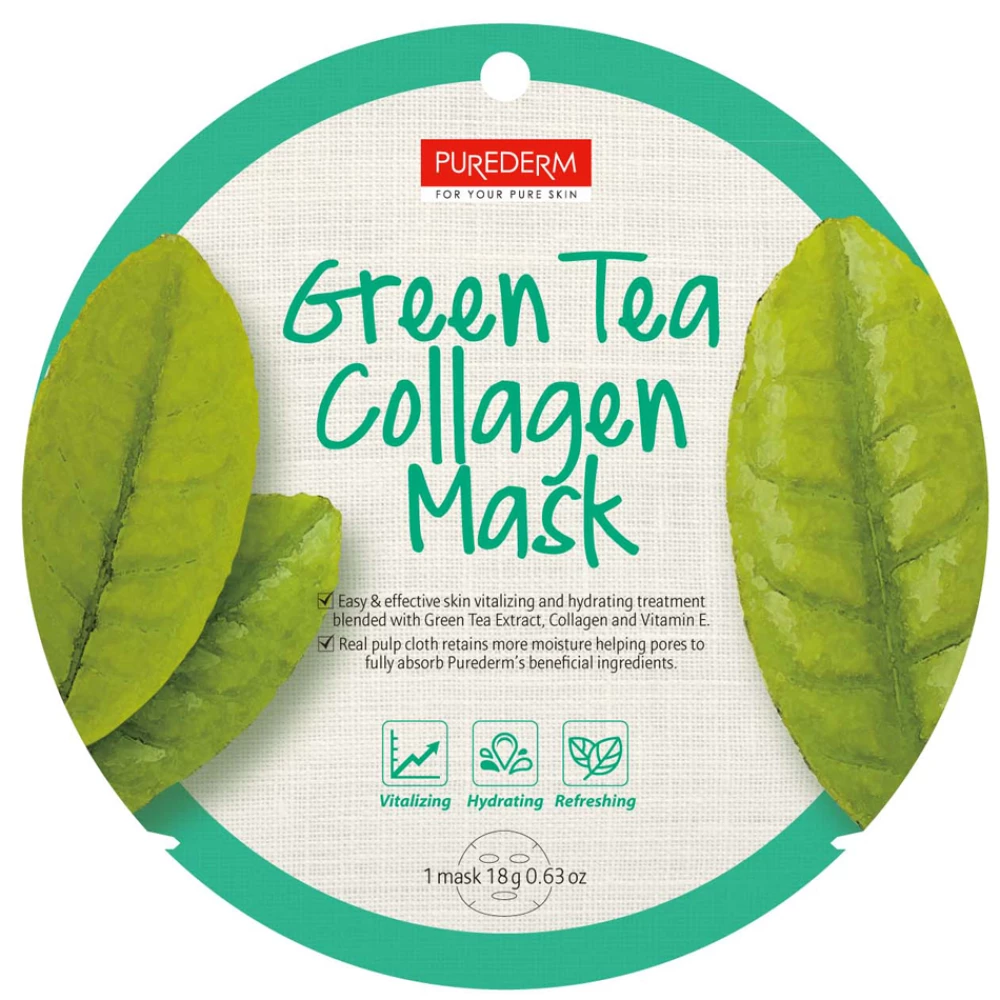 Purederm green tea zöld teás fátyolmaszk 1 db