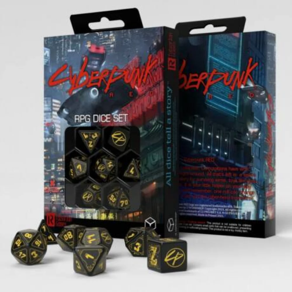 Q WORKSHOP Cyberpunk Red Wet Work 7 darabos dobókocka szett