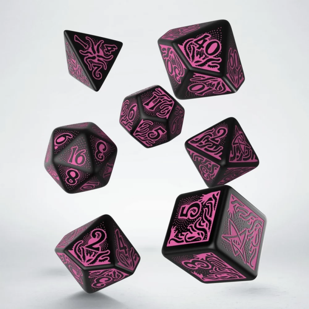 Q WORKSHOP Dobókocka készlet Call of Cthulhu 7th Edition Black & magenta Dice Set