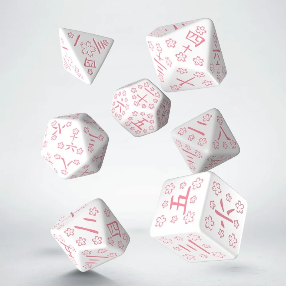 Q WORKSHOP Dobókocka készlet Japanese Dice Set: Cherry Blossom Petals