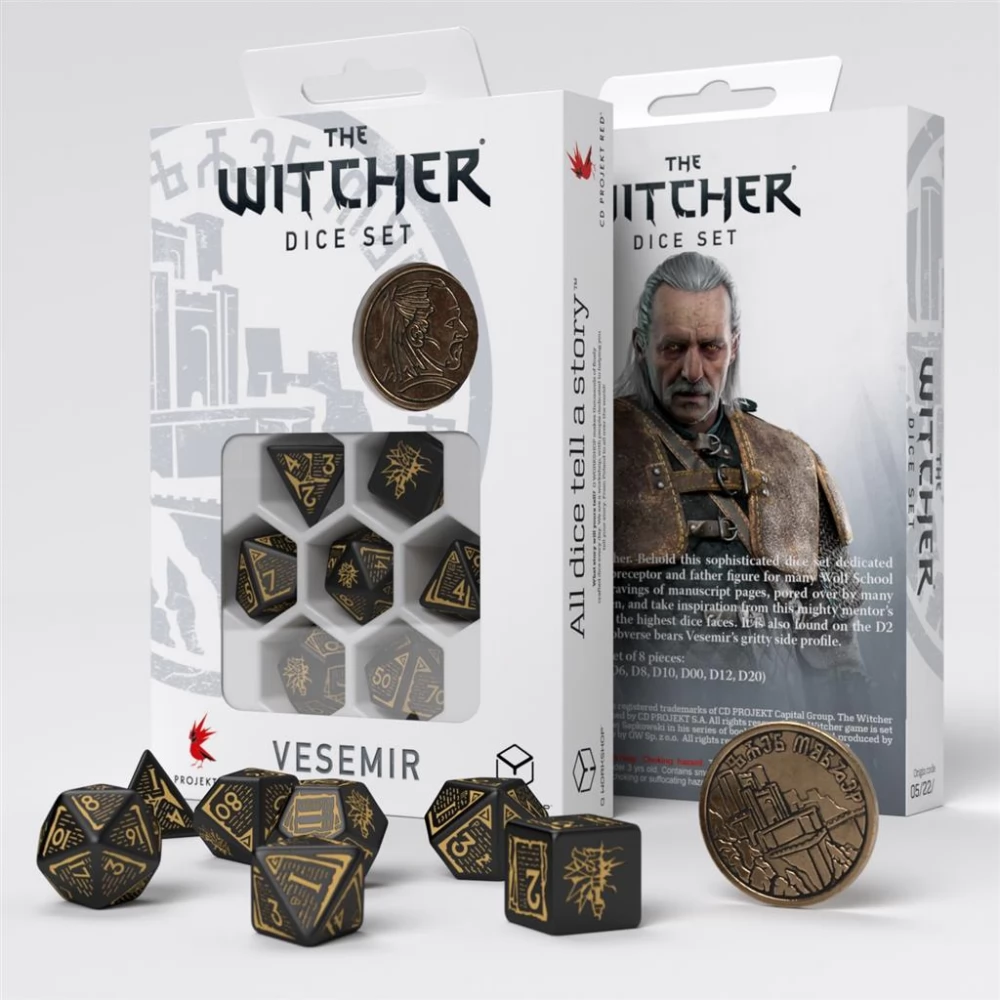 Q WORKSHOP Dobókocka készlet Witcher: Vesemir - The Sword Master