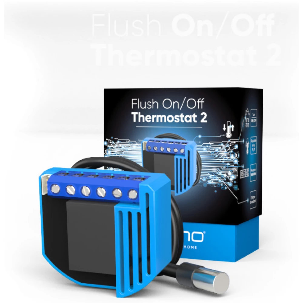 QUBINO ZMNKID1 Flush On/Off Thermostat Fűtés vezérlő