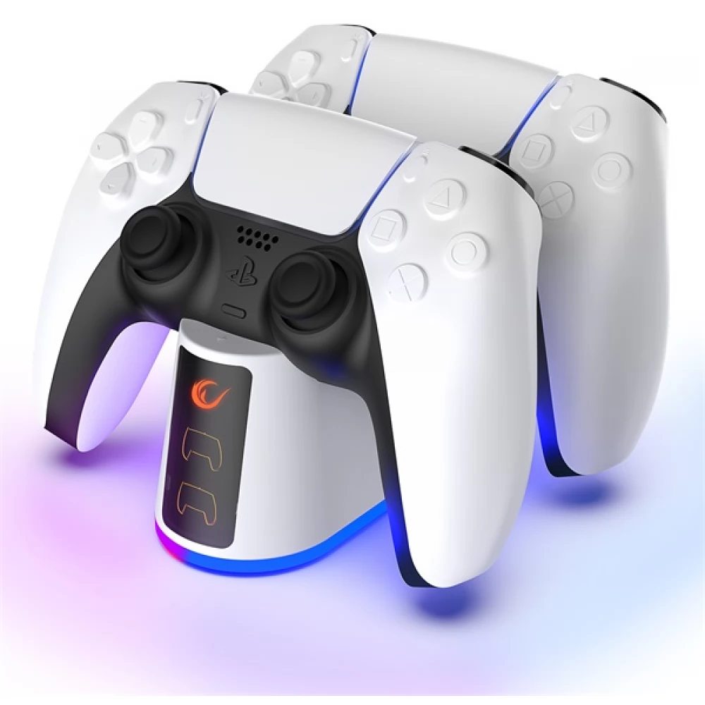 RAMPAGE RP-PS5 Gamepad töltő fehér