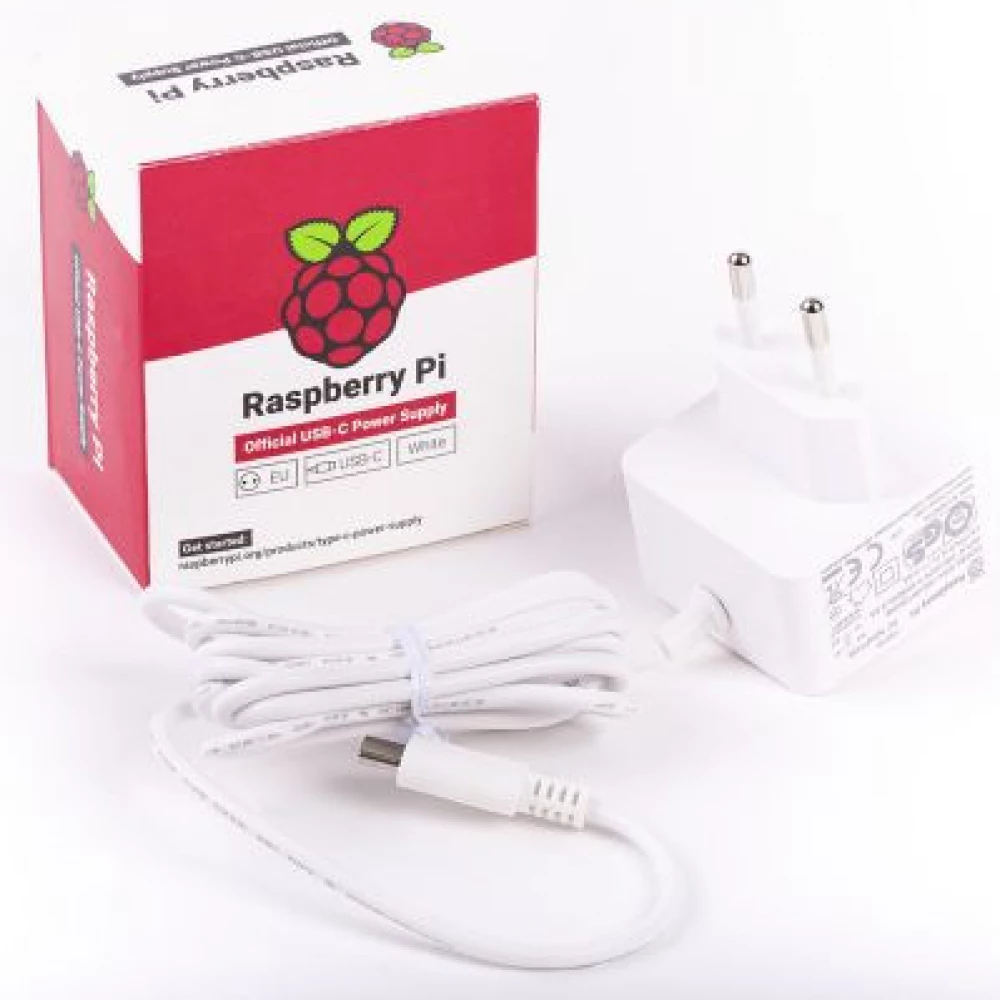 RASPBERRY PI 4 Model B hivatalos 5.1A/3A tápegység fehér