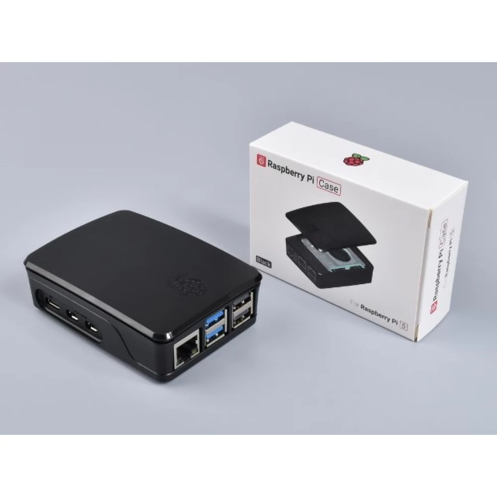 RASPBERRY PI 5 fekete ház ventilátorral