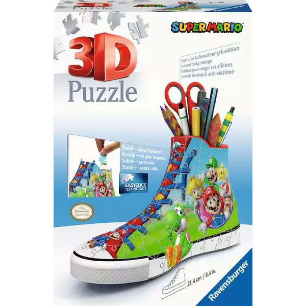 RAVENSBURGER 3D Puzzle játék 108 darabos Super Mario tornacipő