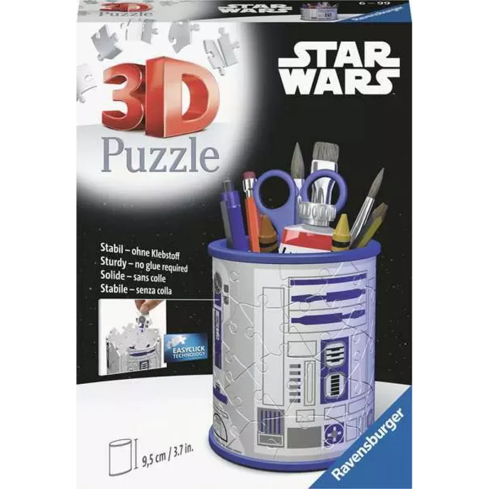 RAVENSBURGER 3D Puzzle játék 54 darabos Star Wars R2D2 tolltartó