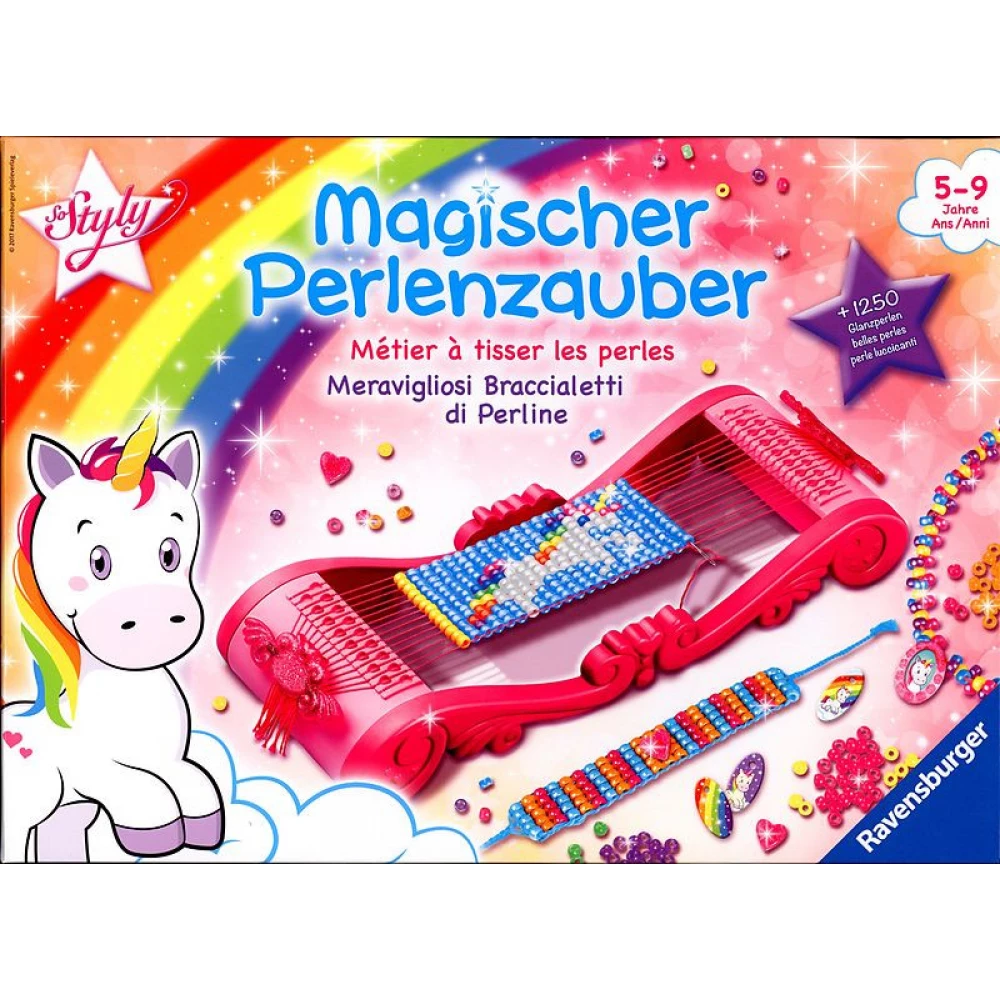 RAVENSBURGER Mágikus egyszarvú Ékszerkészítő gyöngyfűző játék NÉMET nyelvű