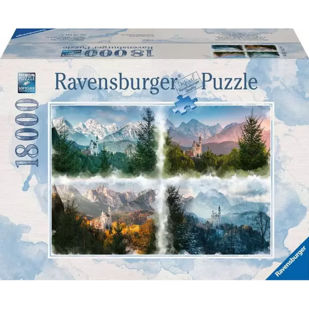 RAVENSBURGER Puzzle játék 18000 darabos Neuschwanstein kastély - Négy évszak