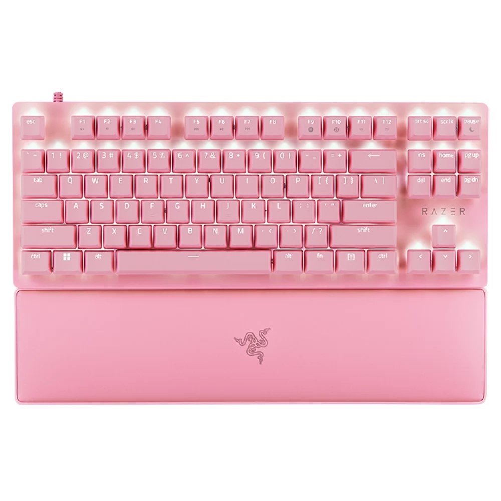 RAZER Huntsman V2 TKL Linear Optical US Angol rózsaszín