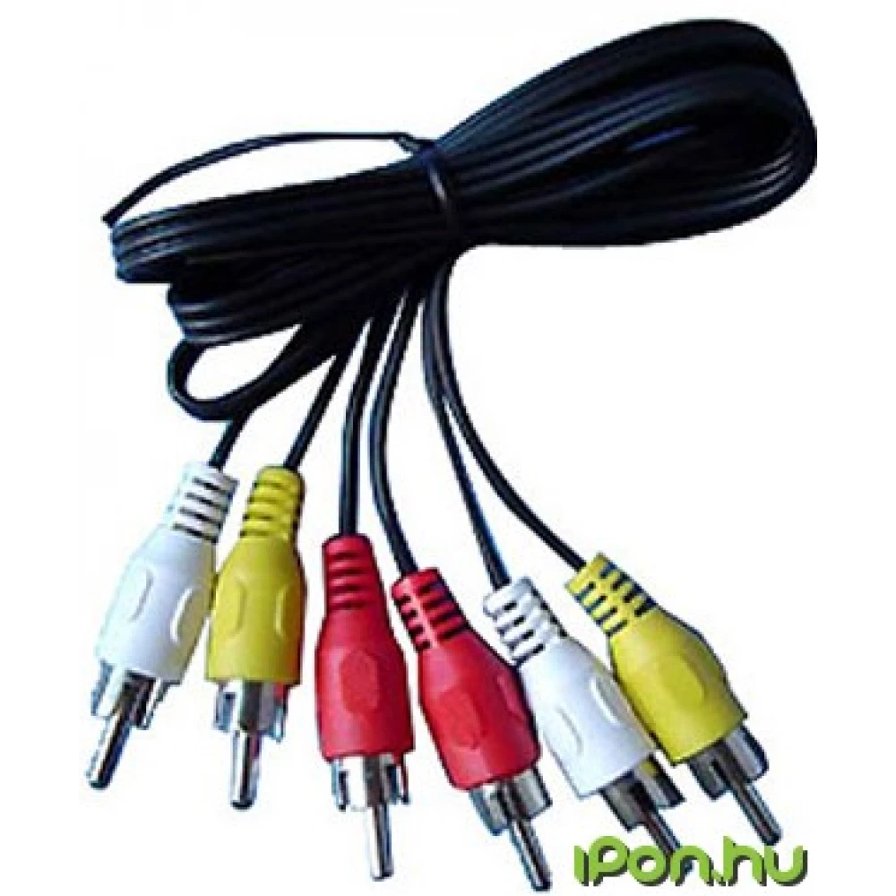 RCA Összekötő Fekete 1.8m XAKABRCA318