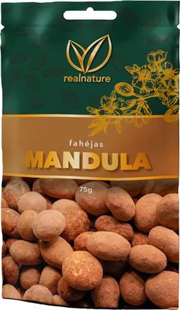 REAL NATURE 55309 Mandula tejcsokoládés-fahéjas 75g