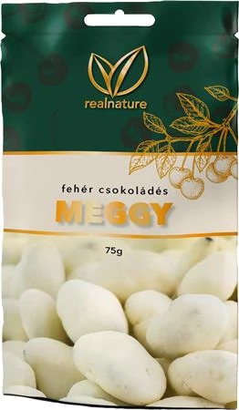 REAL NATURE 55378 Aszalt meggy fehércsokoládés 75g