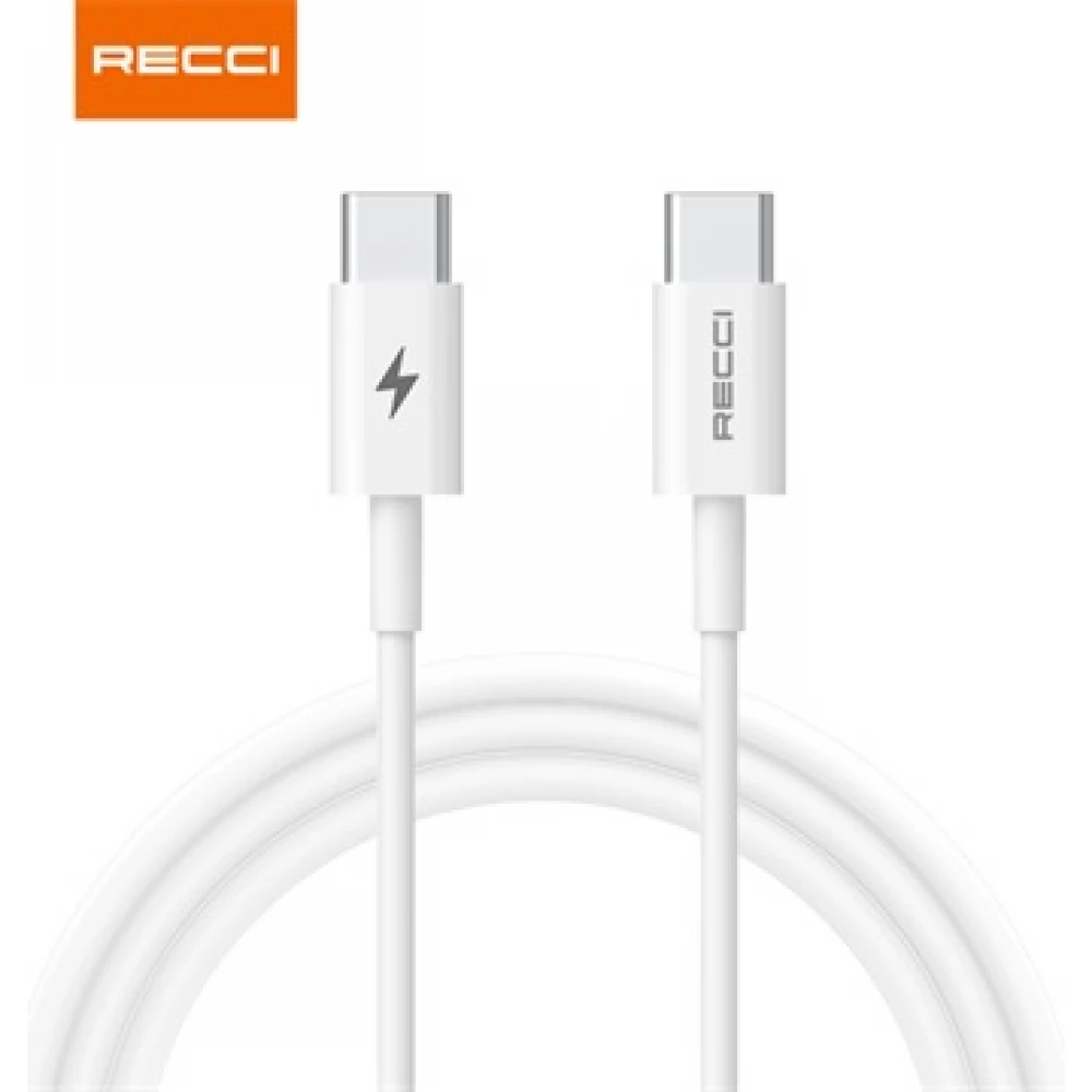 RECCI USB 2.0 Type C Összekötő Fehér 1.5m RTC-P05CC