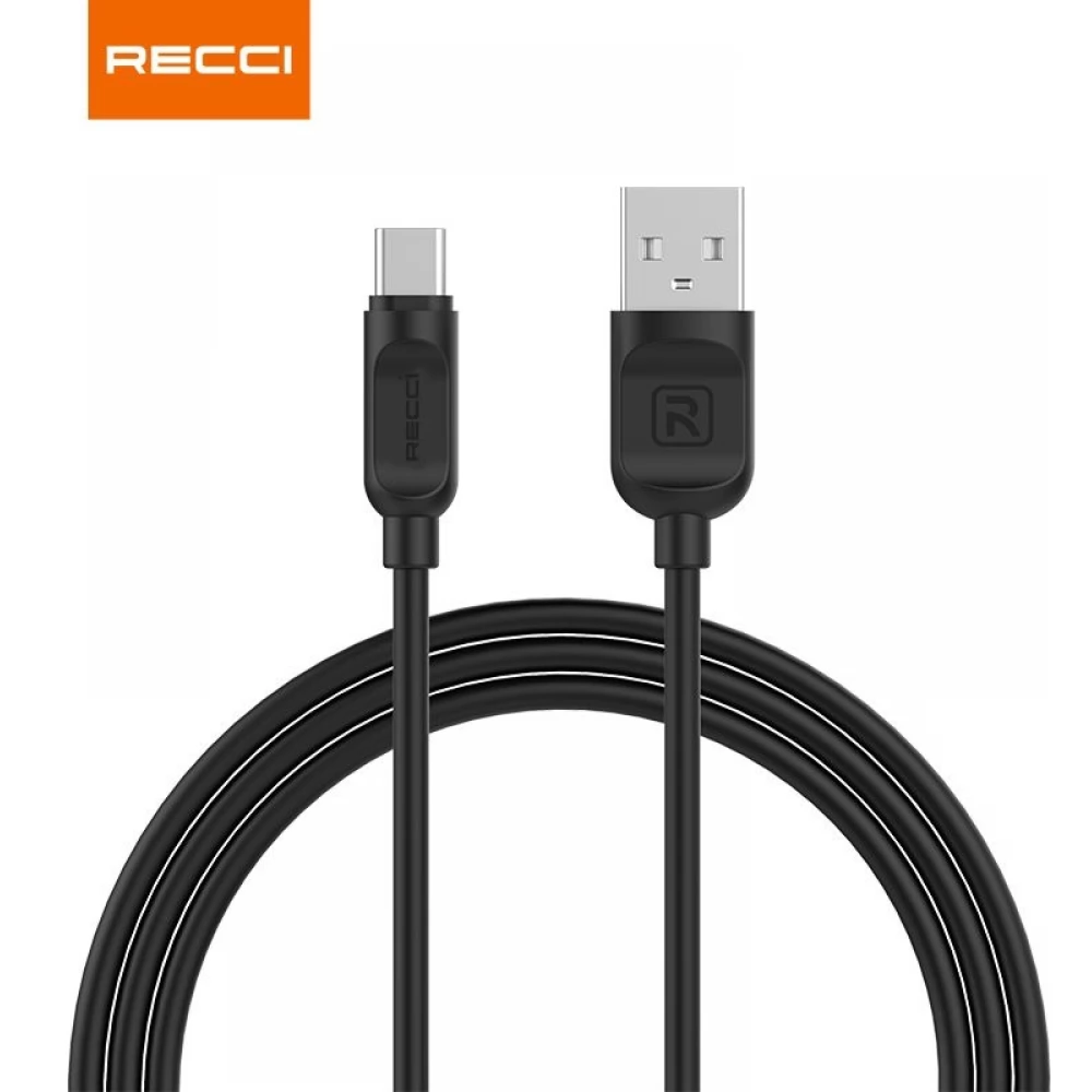 RECCI USB 2.0 Type C Átalakító Fekete 2m RCT-P200B