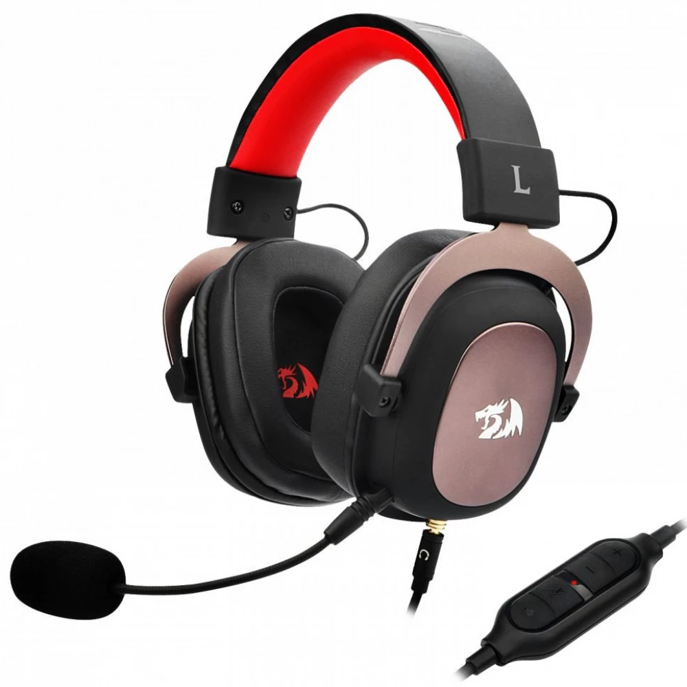 REDRAGON Zeus 7.1 Gaming Headset fekete-piros