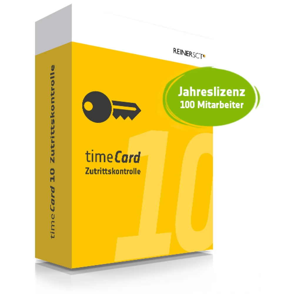 REINER SCT timeCard Time Recording Employee License ESD 1 License for 100 employees 1 year