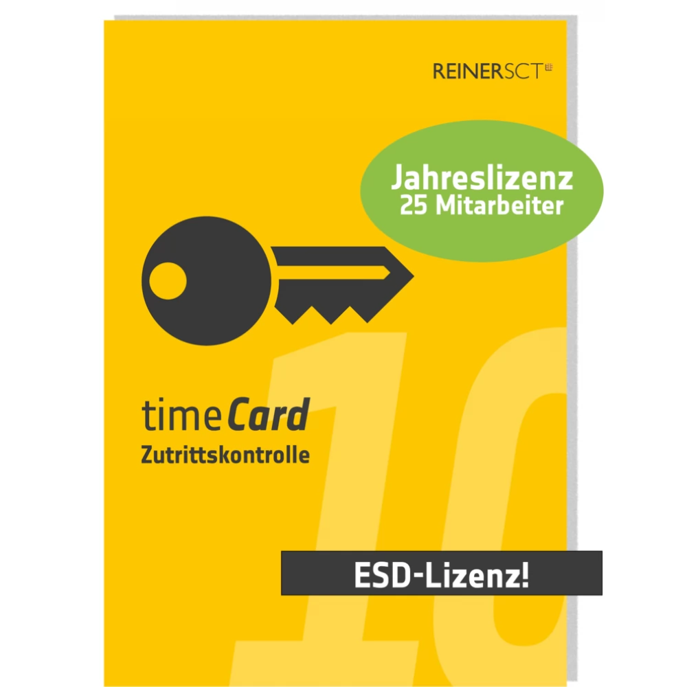 REINER SCT timeCard time recording ESD 1 subscription license 25 employees 1 year