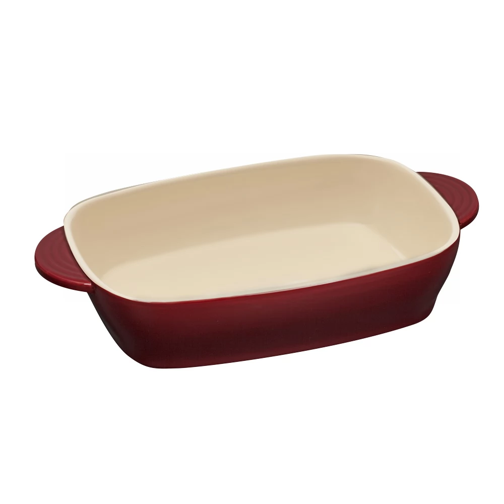 RESTO-KITCHENWARE 96113 Fornax Sütőtál téglalap 38.6x23x6.6 2.35L Piros