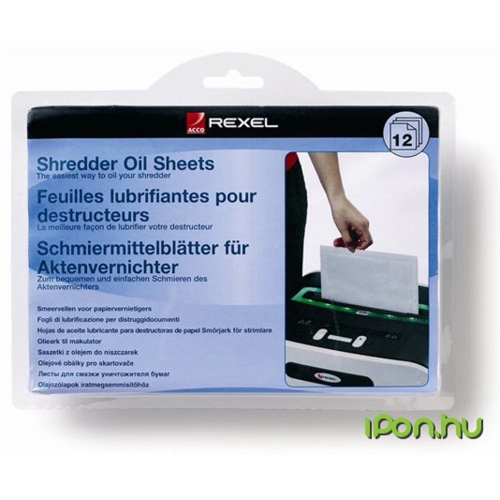 REXEL Olajozó lap iratmegsemmisítőhöz A5 12 db REXEL