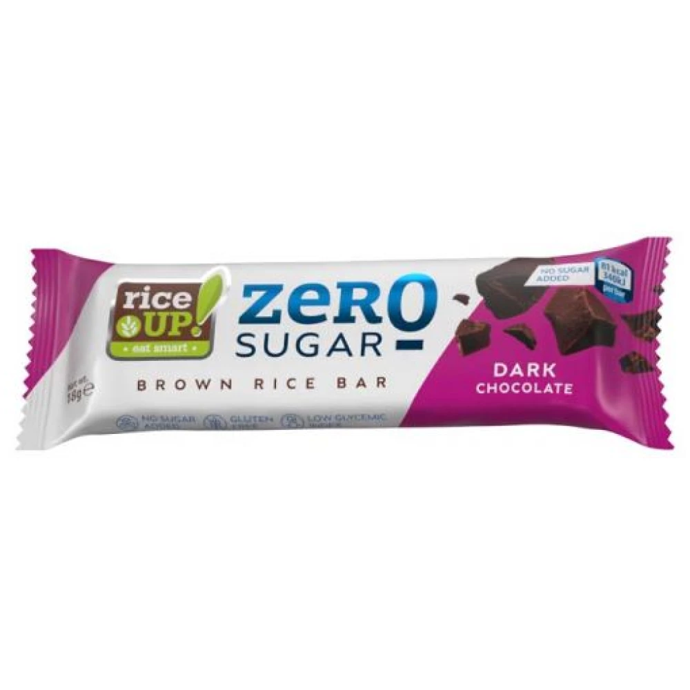 RICE UP Rice Up zero rizsszelet étcsokoládéval hozzáadott cukor nélkül 18 g