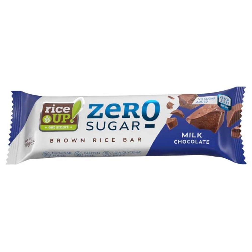 RICE UP Rice Up zero rizsszelet tejcsokoládéval hozzáadott cukor nélkül 18 g