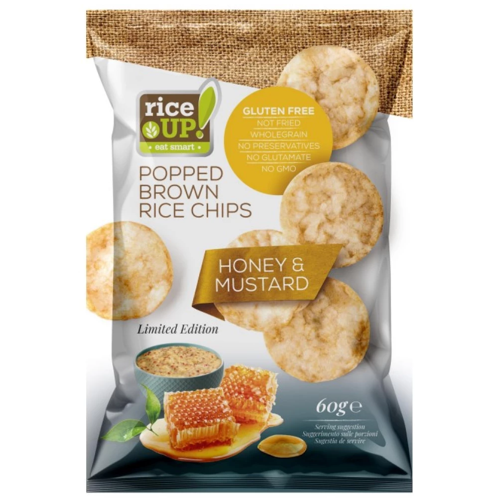 RICE UP Up chips mézes-mustáros ízű 60 g