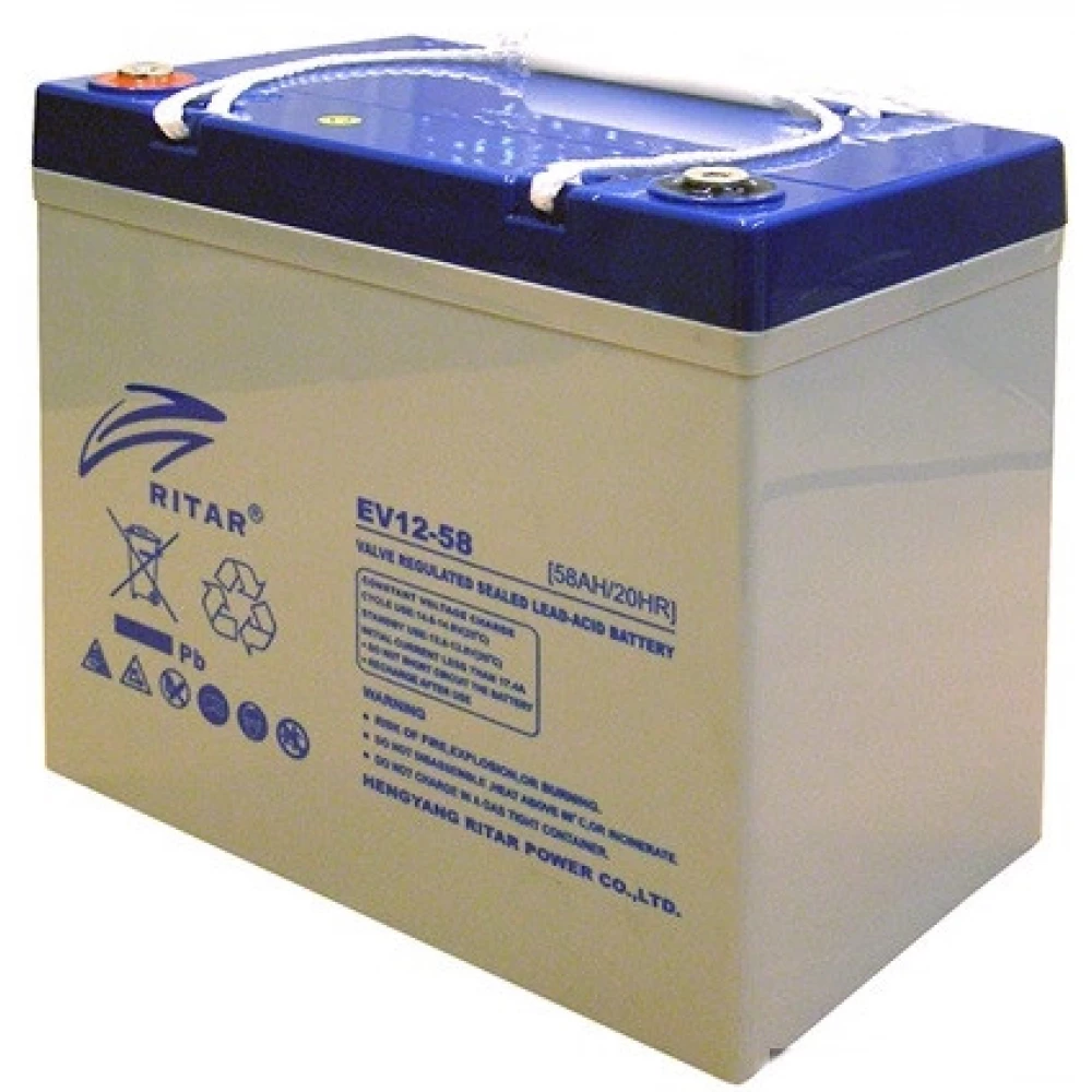 RITAR EV12-58 12V/58Ah elektromos járműmeghajtó akkumulátor
