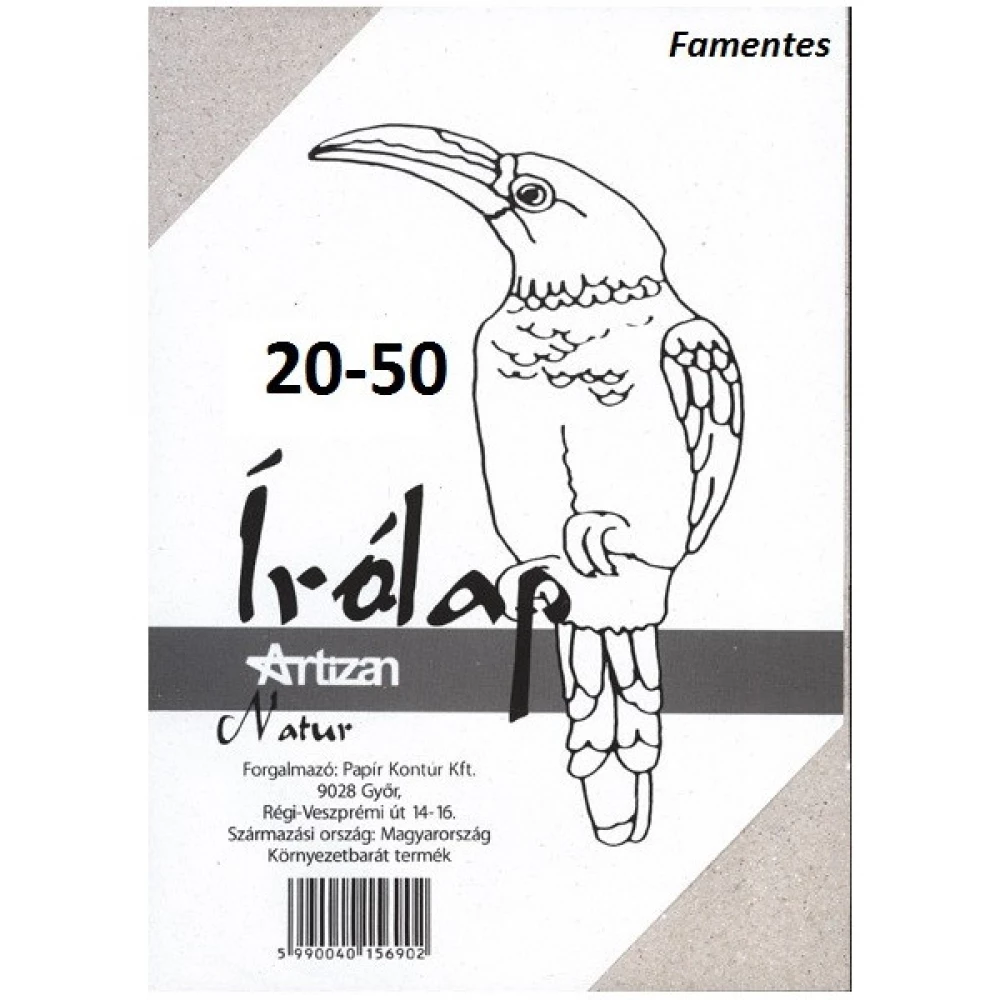 Írólap A5 famentes 20/50