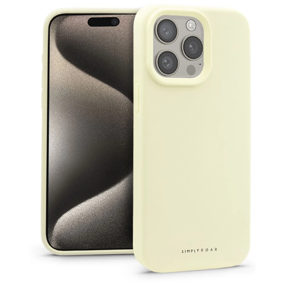ROAR Cloud Skin Szilikon hátlap iPhone 15 Pro sárga