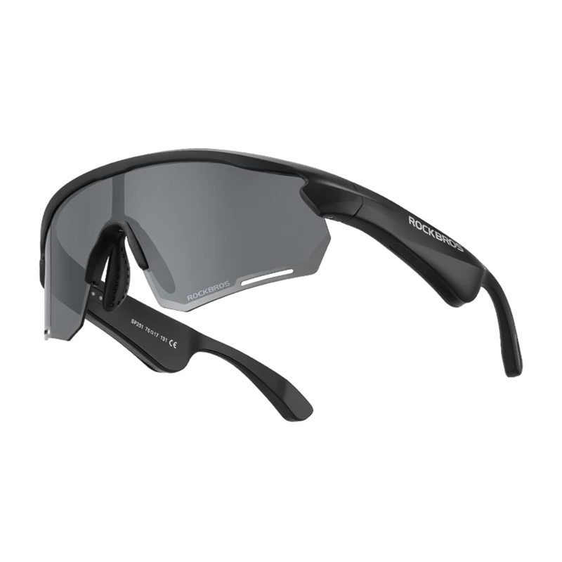 ROCKBROS SP251 polarizált Bluetooth kerékpáros szemüveg sötét